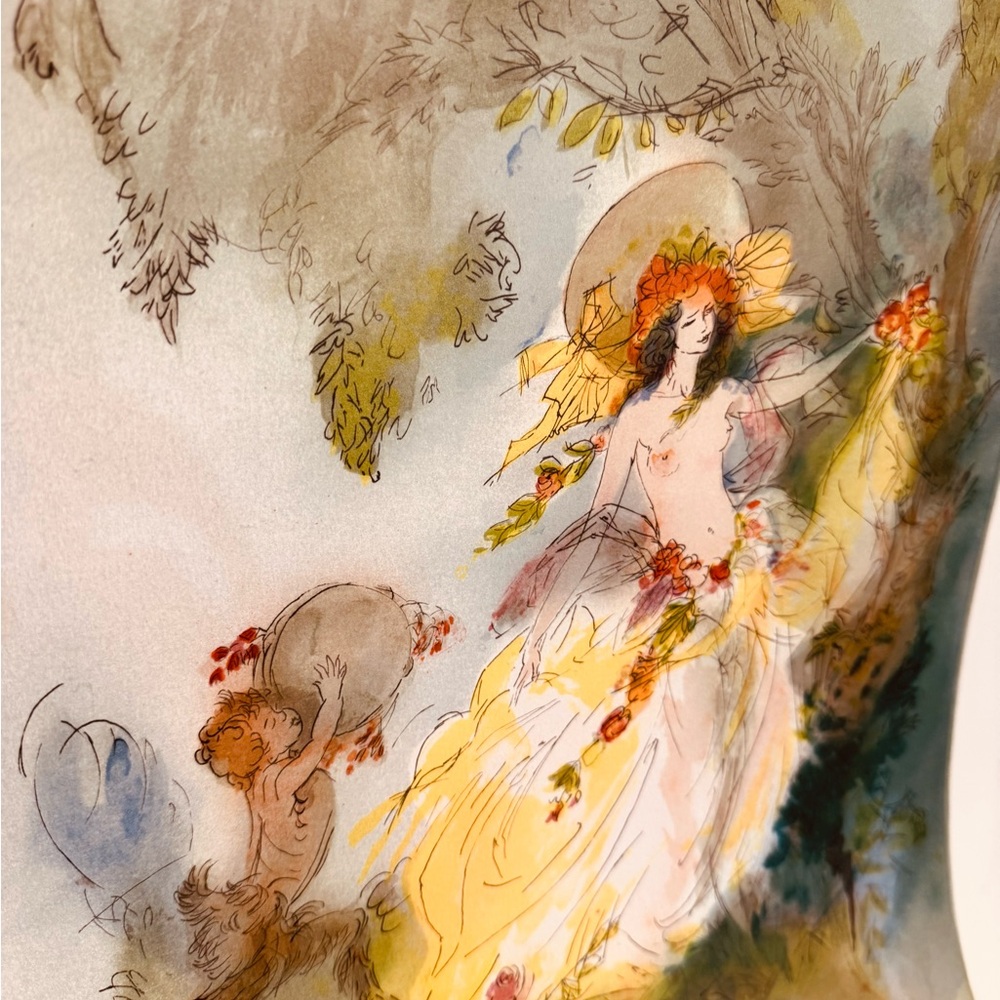 VTG original lithograph “Nymph and Young Satyr” Amandine Doré Elegant numbered - Picture 4 of 7